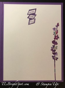 Stampin' Up! Perennial Lavender Here for you, card inside