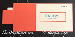 Stampin' Up! Inked Botanicals side fold card inside 