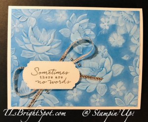 Stampin' Up! Layered Florals 3D EF Sympathy Card front