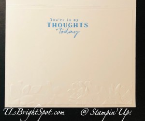 Stampin' Up! Layered Florals 3D EF Sympathy card inside