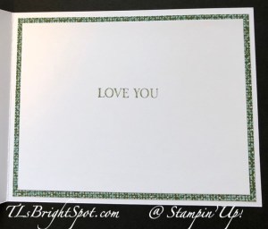 Stampin' Up! Lifetime of Love card inside