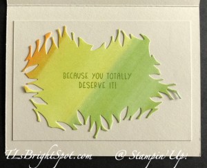 Stampin' Up! Citrus Blooms Dies, inside of card