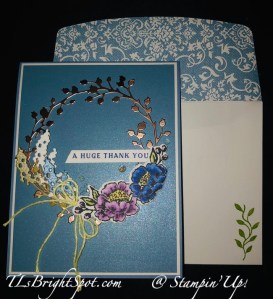 Stampin' Up! Encircled in Nature thank you card & envelope