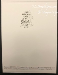Stampin' Up! Lovely & Sweet inside card