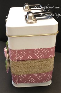 Stampin' Up! Side view of gift box