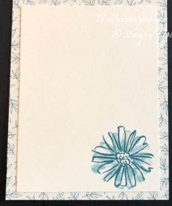 Stampin' Up! Forever Love & Pretty Peacock thank you card, inside