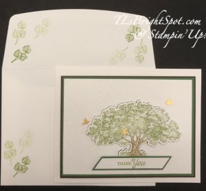 Stampin' Up! Loveliest Trees Thank You card & envelope