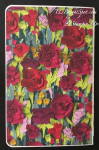 Stampin' Up! Masterfully Made DSP
 notebook, back side.