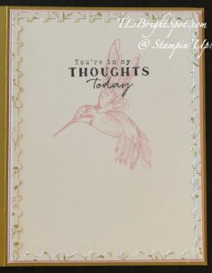 Stampin' Up! Thoughtful Expressions sympathy card, inside