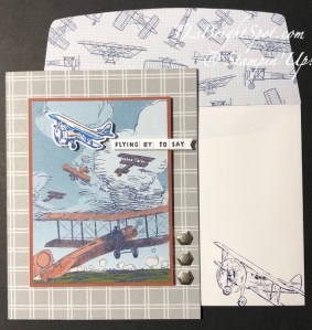 Stampin' Up! Take to the Sky Birthday card & envelope