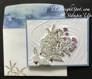 Stampin' Up! Thoughtful Journey Center Pleat Fun Fold card & envelope