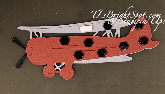 Stampin' Up! Adventurous Sky Dies, back side of airplane