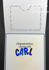 Stampin' Up! Cap & Gown, inside