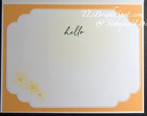 Stampin' Up! Citrus Blooms Dies, inside