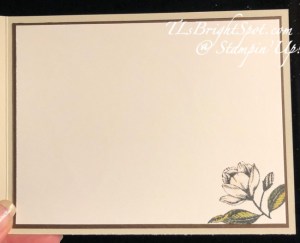 Stampin' Up! Magnolia Mood card, inside