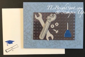 Stampin' Up! Trusty Tools gradiation card & envelope