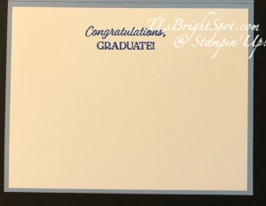 Stampin' Up! Trusty Tools graduation, card back