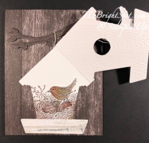 Stampin' Up! Reverse stamping - bird
