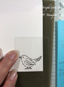 Stampin' Up! Step 2, turn window sheet over onto card stock, ink side down