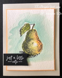 Stampin' Up! Penciled Pear stamp set, Watercolored