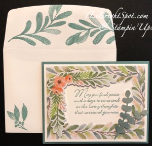 Stampin' Up! Frames & Flowers 
Sympathy Card & envelope