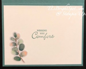 Stampin' Up! Frames & Flowers Sympathy card inside