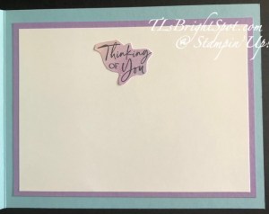 Stampin' Up! Sketched Butterflies card inside