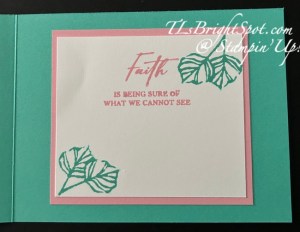 Stampin' Up! Unbounded Beauty DSP card inside