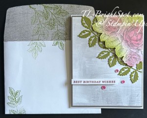 Stampin' Up! Stippled Roses card & envelope