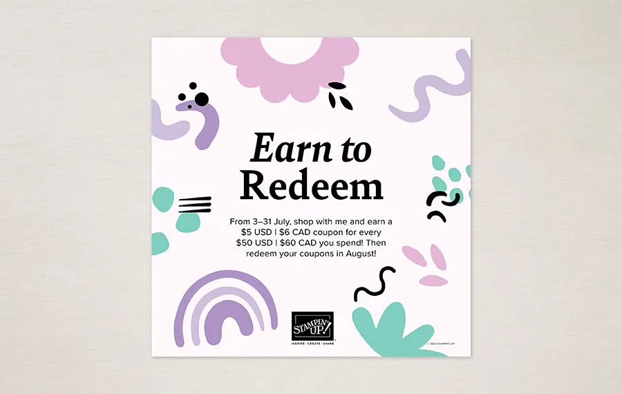 Stampin' Up! Bonus Days Earning 