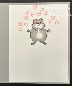 Stampin' Up! Hearts & Hugs birthday card inside