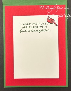 Stampin' Up! Sophisticated Sled card inside