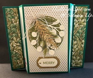 Stampin' Up! Seaqson of Green & Gold Fun Fold