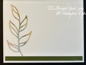 Stampin' Up! Sympathy card with Thoughtful Journey 6x6 DSP, inside