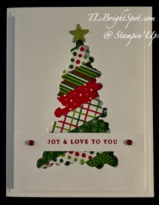 Stampin' Up! Peaceful Evergreens card front
