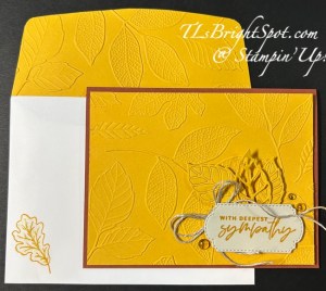 Stampin' Up! Changing Leaves sympathy card & envelope