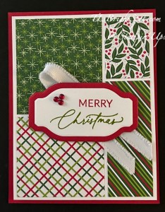 Stampin' Up! Take a bow 6x6 Stack & cut #1