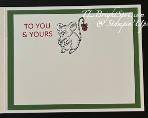 Stampin' Up! Take A Bow, card 2 inside