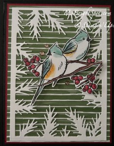 Stampin' Up! Front Flap Fun Fold with Winterly Tree Tops - card front