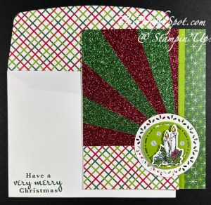 Stampin' Up! Glimmer paper Christmas card & envelope