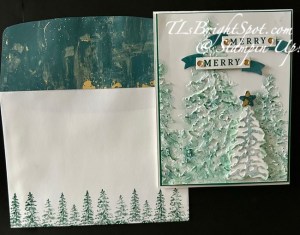 Stampin' Up! Painted Trees 3D card & envelope