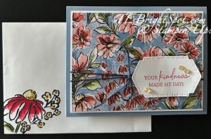Stampin' Up! Mixed Media  Florals card & envelope