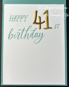 Stampin' Up! Birthday Celebration card inside