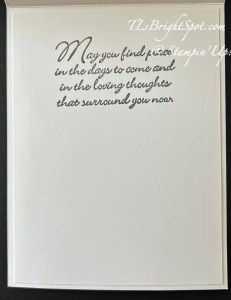 Stampin' Up! Sympathy card, inside