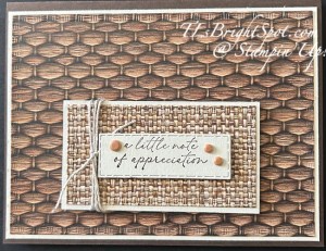 Stampin' Up! Woven Textures DSP card front