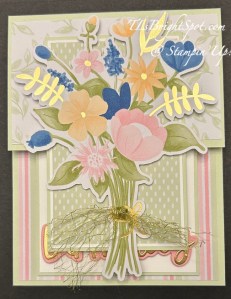Stampin' Up! Wildflower Birthday Suite, card front, fun fold