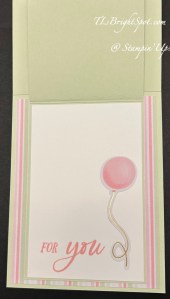Stampin' Up! Wildflower Birthday SDSP, Double Flap Fun Fold, inside card