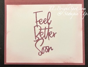 Stampin' Up! Wildly Flowering Friend card inside