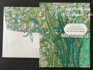 Stampin' Up! Mixed Media Florals card & envelope back