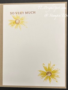 Stampin' Up! Impressions Abloom card inside